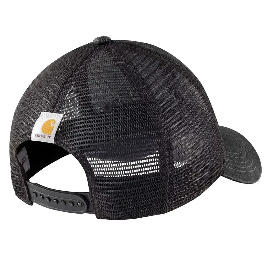 Gorra de camionero de lona con parte trasera de malla y logotipo