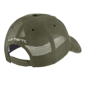 Gorra de camionero de lona con parte trasera de malla y logotipo