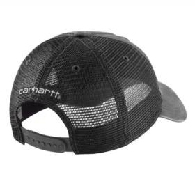 Gorra de camionero de lona con parte trasera de malla y logotipo