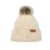 Gorro de lana con pompón para mujer