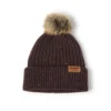 Gorro de lana con pompón para mujer