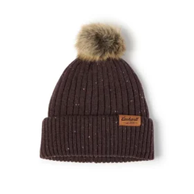 Gorro de lana con pompón para mujer