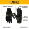 Guantes con puño reforzado y seguro que ofrecen gran destreza