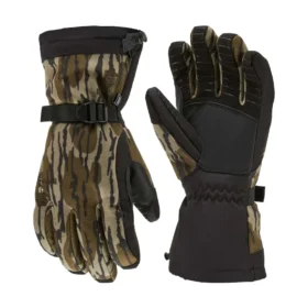 Guantes de caza impermeables, aislantes y de camuflaje con puño tipo guantelete