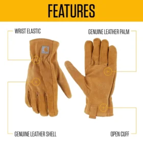 Guantes de cuero con puño abierto