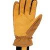 Guantes de lona de algodón con aislamiento y puño de punto de cuero sintético