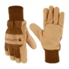 Guantes de mujer con puño de punto de ante sintético