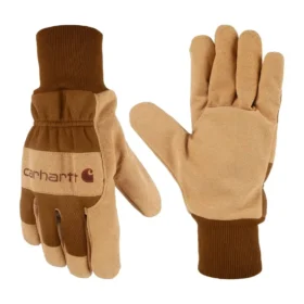 Guantes de mujer con puño de punto de ante sintético