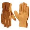 Guantes de mujer de lona y piel sintética con puño abierto