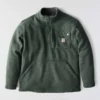 Jersey de forro polar con cremallera de un cuarto y corte holgado para hombre