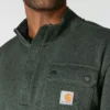 Jersey de forro polar con cremallera de un cuarto y corte holgado para hombre