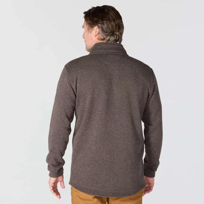 Jersey de forro polar con cremallera de un cuarto y corte holgado para hombre