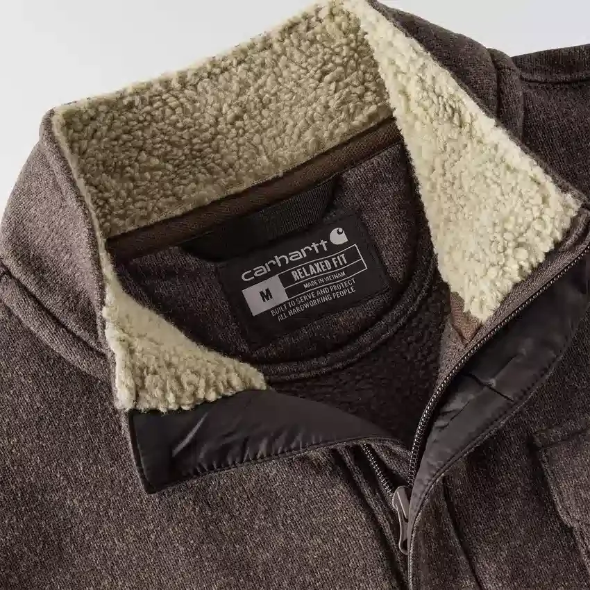 Jersey de forro polar con cremallera de un cuarto y corte holgado para hombre