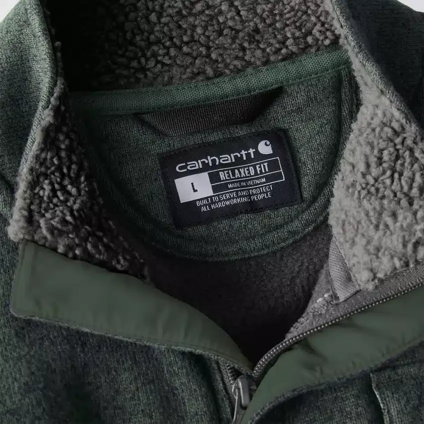 Jersey de forro polar con cremallera de un cuarto y corte holgado para hombre