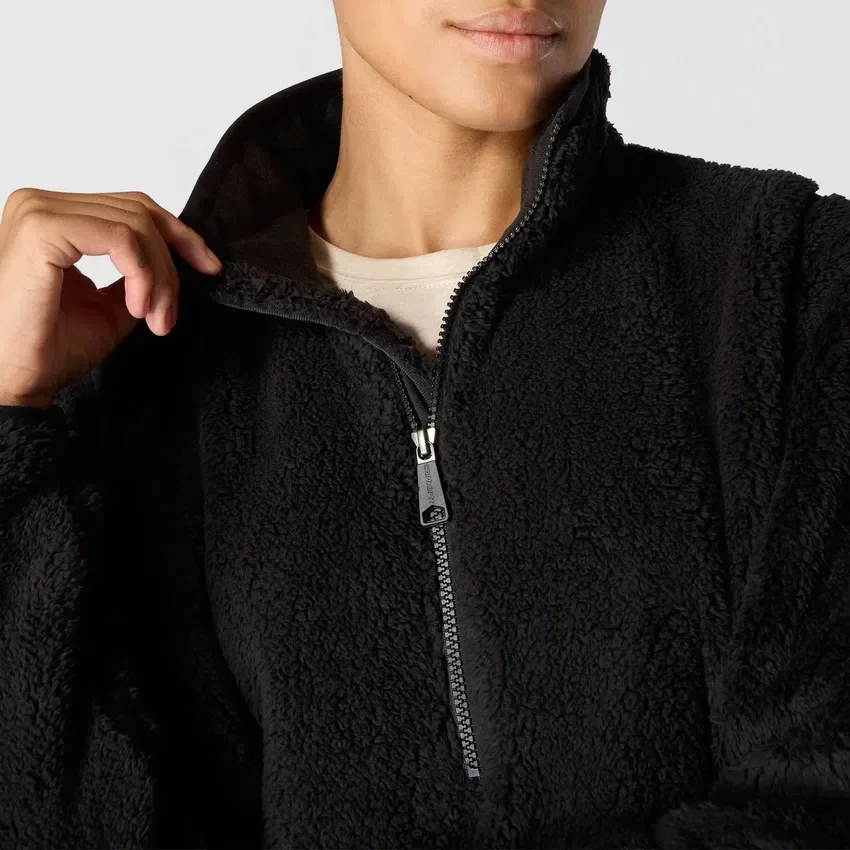 Jersey de forro polar de corte holgado para mujer
