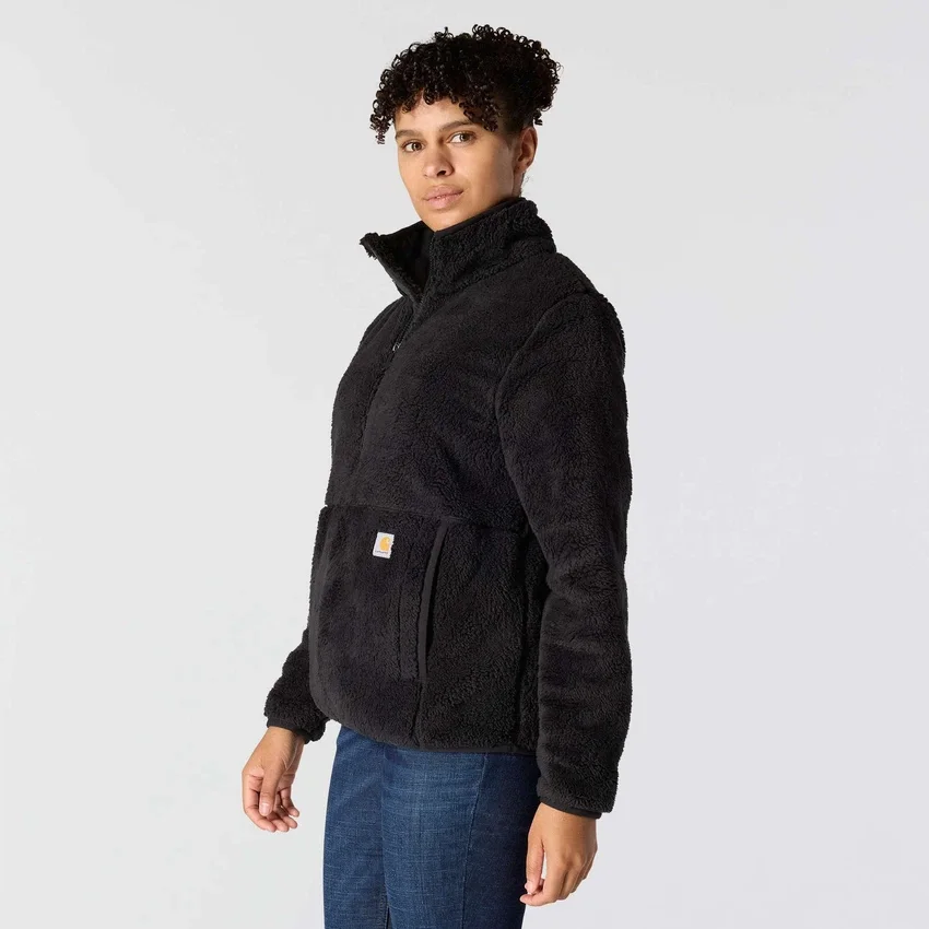 Jersey de forro polar de corte holgado para mujer