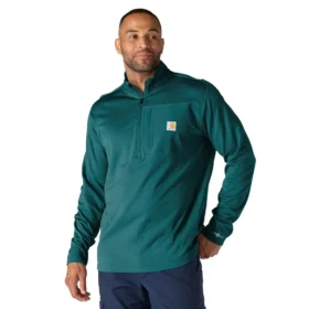 Jersey de media cremallera para hombre Force, con forro polar y tecnología de absorción de la humedad