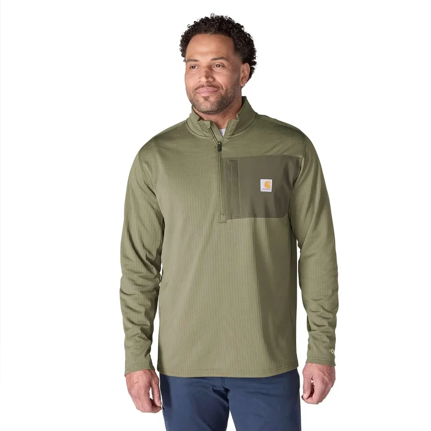 Jersey de media cremallera para hombre Force, con forro polar y tecnología de absorción de la humedad