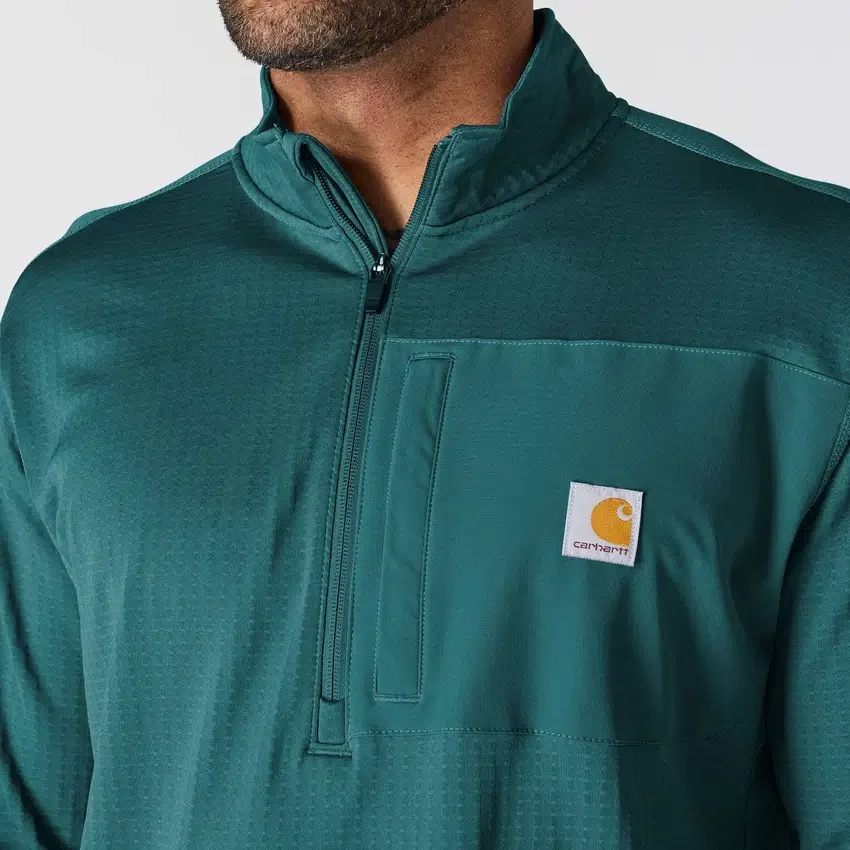Jersey de media cremallera para hombre Force, con forro polar y tecnología de absorción de la humedad