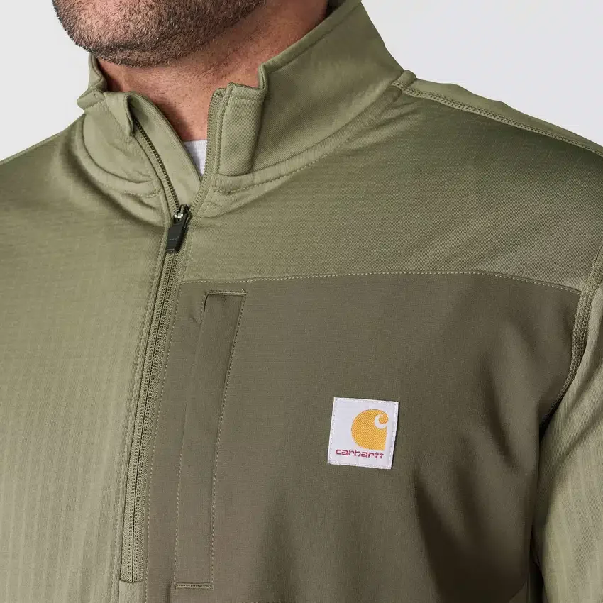 Jersey de media cremallera para hombre Force, con forro polar y tecnología de absorción de la humedad