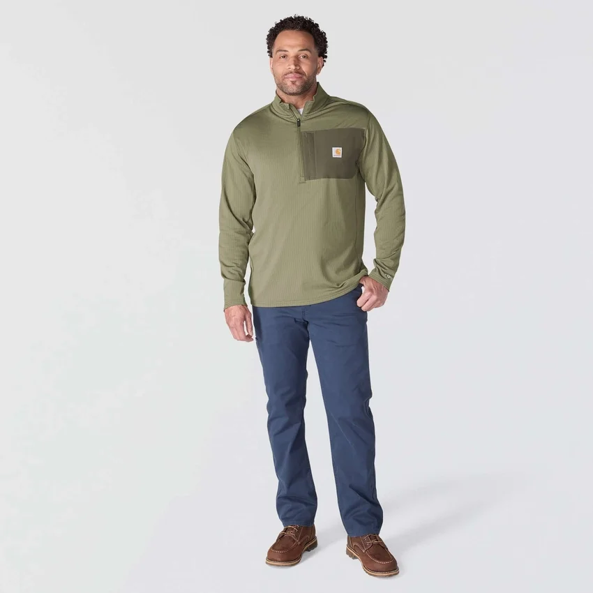 Jersey de media cremallera para hombre Force, con forro polar y tecnología de absorción de la humedad