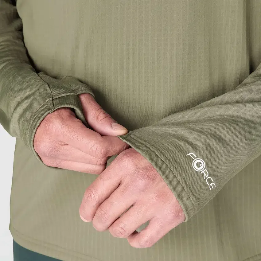 Jersey de media cremallera para hombre Force, con forro polar y tecnología de absorción de la humedad