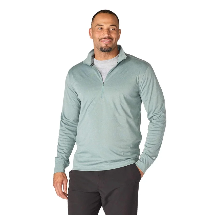 Jersey de media cremallera para hombre Force Sun Defender con protección UPF 50+ y tecnología de absorción de la humedad - Camisas de protección solar