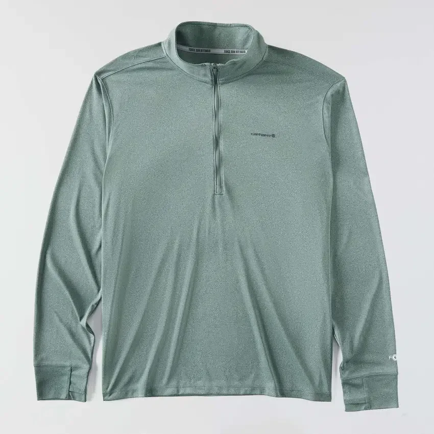 Jersey de media cremallera para hombre Force Sun Defender con protección UPF 50+ y tecnología de absorción de la humedad - Camisas de protección solar