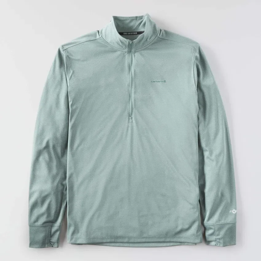 Jersey de media cremallera para hombre Force Sun Defender con protección UPF 50+ y tecnología de absorción de la humedad - Camisas de protección solar