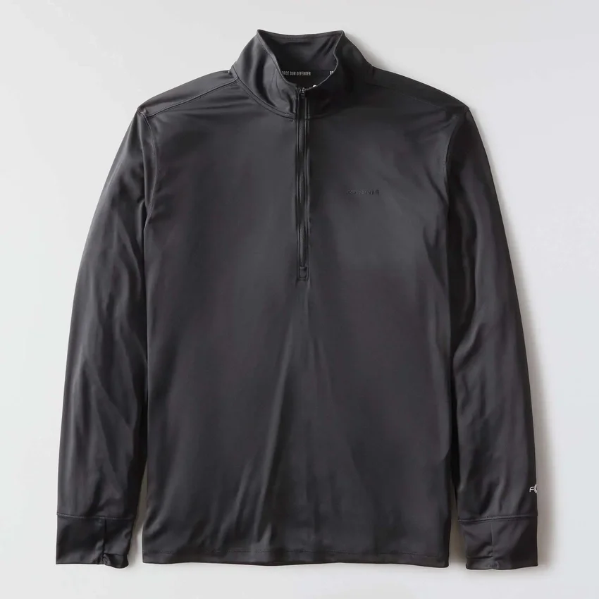 Jersey de media cremallera para hombre Force Sun Defender con protección UPF 50+ y tecnología de absorción de la humedad - Camisas de protección solar