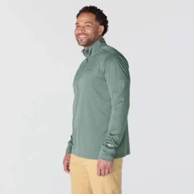 Jersey de media cremallera para hombre Force Sun Defender con protección UPF 50+ y tecnología de absorción de la humedad – Camisas de protección solar