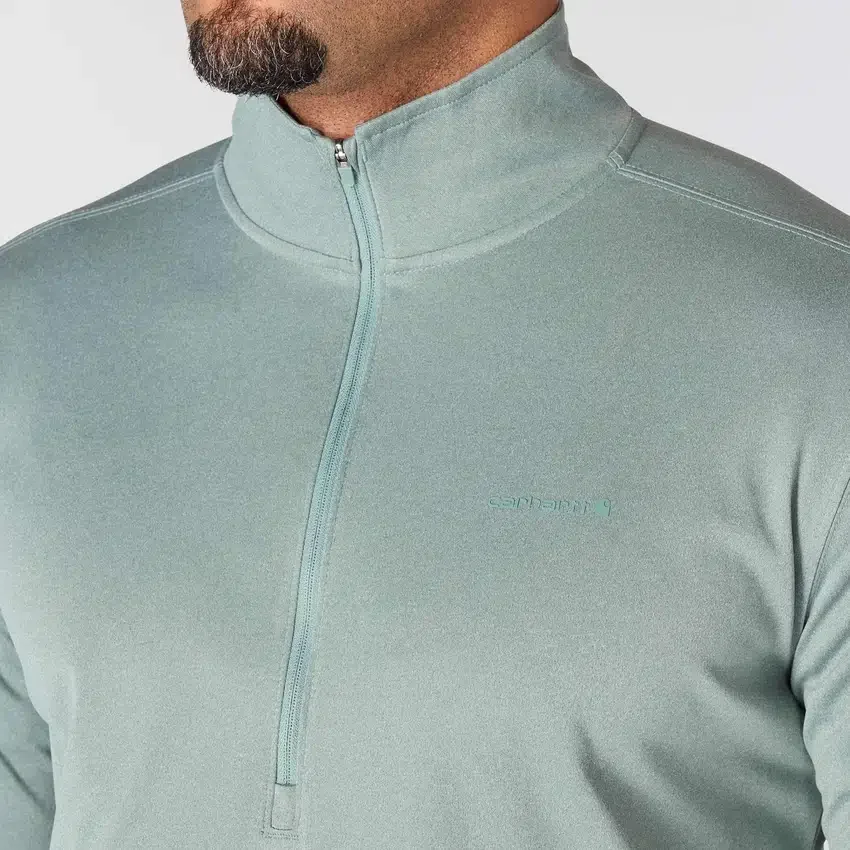 Jersey de media cremallera para hombre Force Sun Defender con protección UPF 50+ y tecnología de absorción de la humedad - Camisas de protección solar