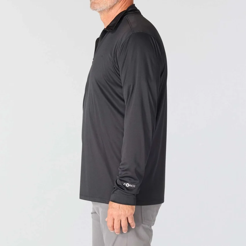 Jersey de media cremallera para hombre Force Sun Defender con protección UPF 50+ y tecnología de absorción de la humedad - Camisas de protección solar