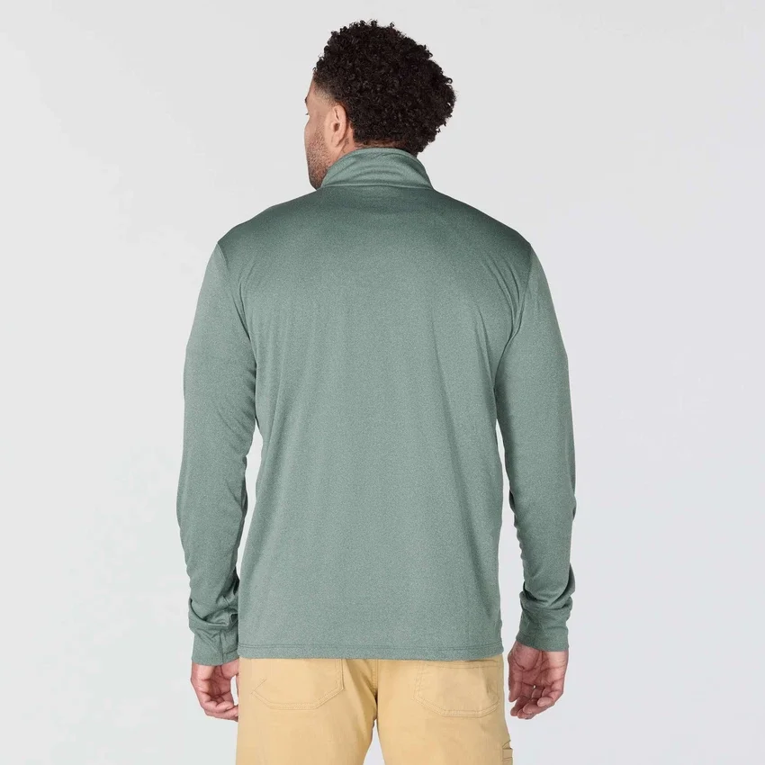 Jersey de media cremallera para hombre Force Sun Defender con protección UPF 50+ y tecnología de absorción de la humedad - Camisas de protección solar