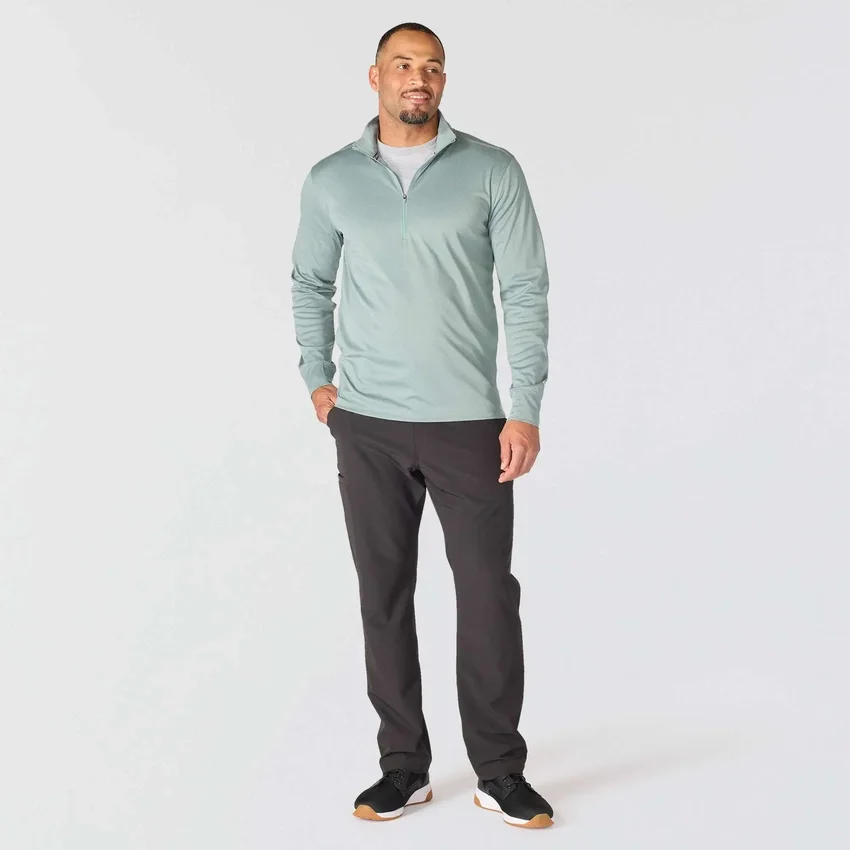 Jersey de media cremallera para hombre Force Sun Defender con protección UPF 50+ y tecnología de absorción de la humedad - Camisas de protección solar