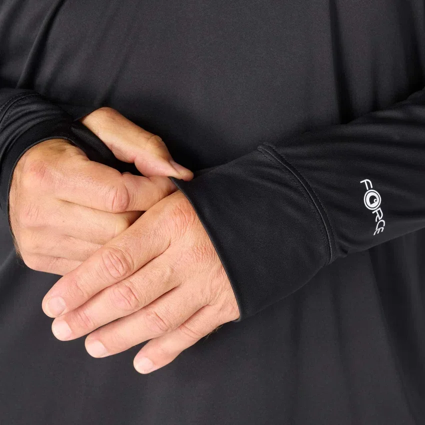 Jersey de media cremallera para hombre Force Sun Defender con protección UPF 50+ y tecnología de absorción de la humedad - Camisas de protección solar