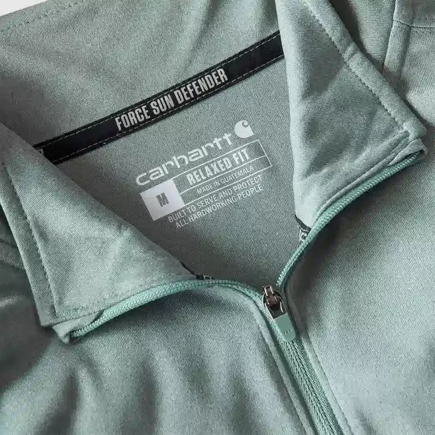 Jersey de media cremallera para hombre Force Sun Defender con protección UPF 50+ y tecnología de absorción de la humedad - Camisas de protección solar
