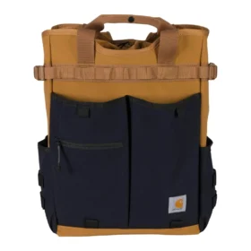 Mochila tipo tote convertible de nailon con cierre de cordón, 28 L