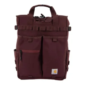 Mochila tipo tote convertible de nailon con cierre de cordón, 28 L