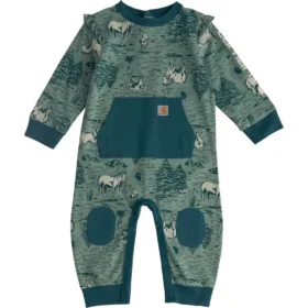 Mono con manguitos estampados de larga duración para niñas (bebé)