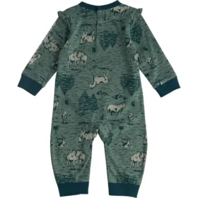 Mono con manguitos estampados de larga duración para niñas (bebé)