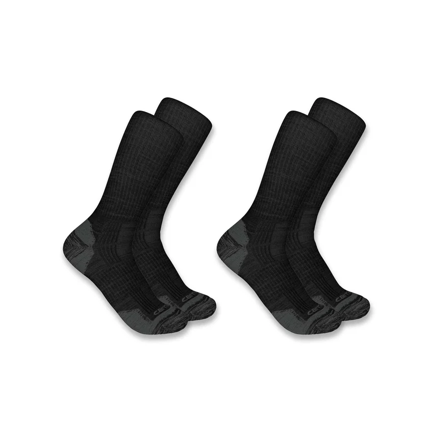Pack de 2 pares de calcetines cortos de mezcla de lana sintética de grosor medio
