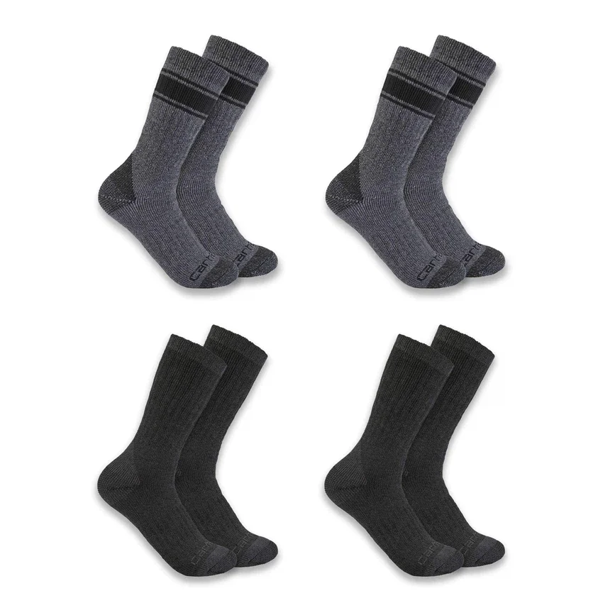 Pack de 4 pares de calcetines de caña media de gran grosor