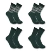 Pack de 4 pares de calcetines de caña media para mujer, de mezcla de lana sintética de gran grosor