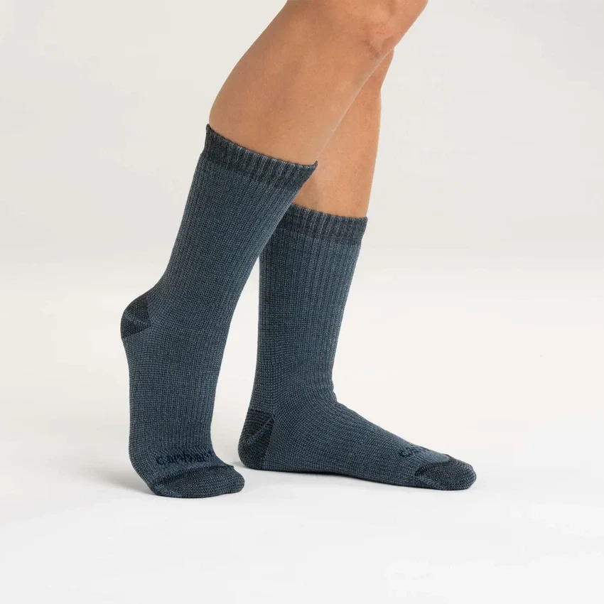 Pack de 4 pares de calcetines de caña media para mujer, de mezcla de lana sintética de gran grosor