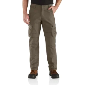 Pantalones cargo de corte recto holgado con doble refuerzo en las rodillas - Pantalones de trabajo