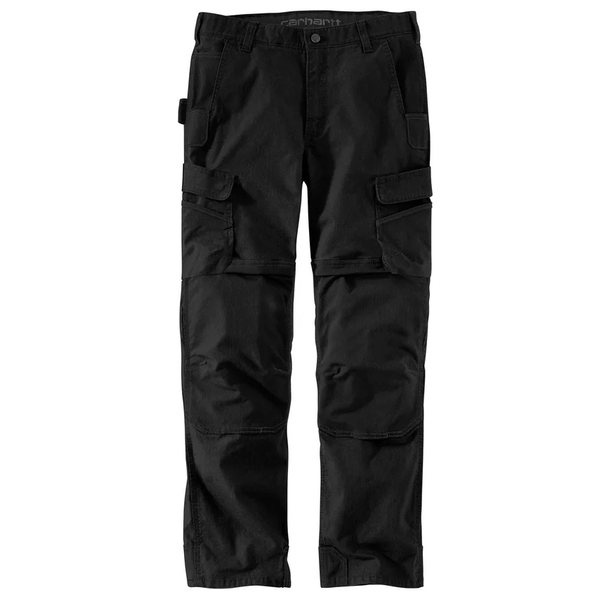Pantalones cargo de corte recto holgado con doble refuerzo en las rodillas - Pantalones de trabajo