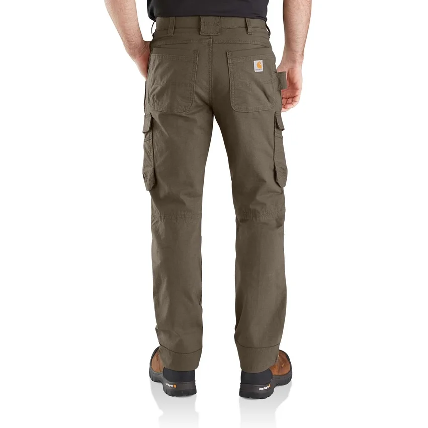 Pantalones cargo de corte recto holgado con doble refuerzo en las rodillas - Pantalones de trabajo
