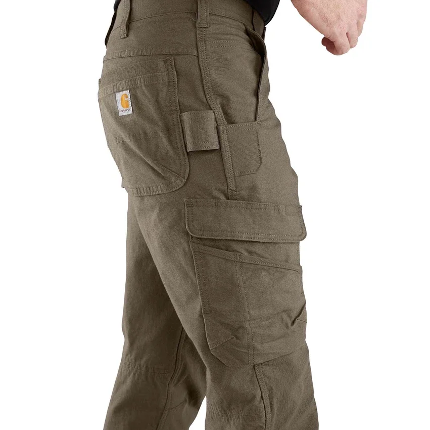Pantalones cargo de corte recto holgado con doble refuerzo en las rodillas - Pantalones de trabajo