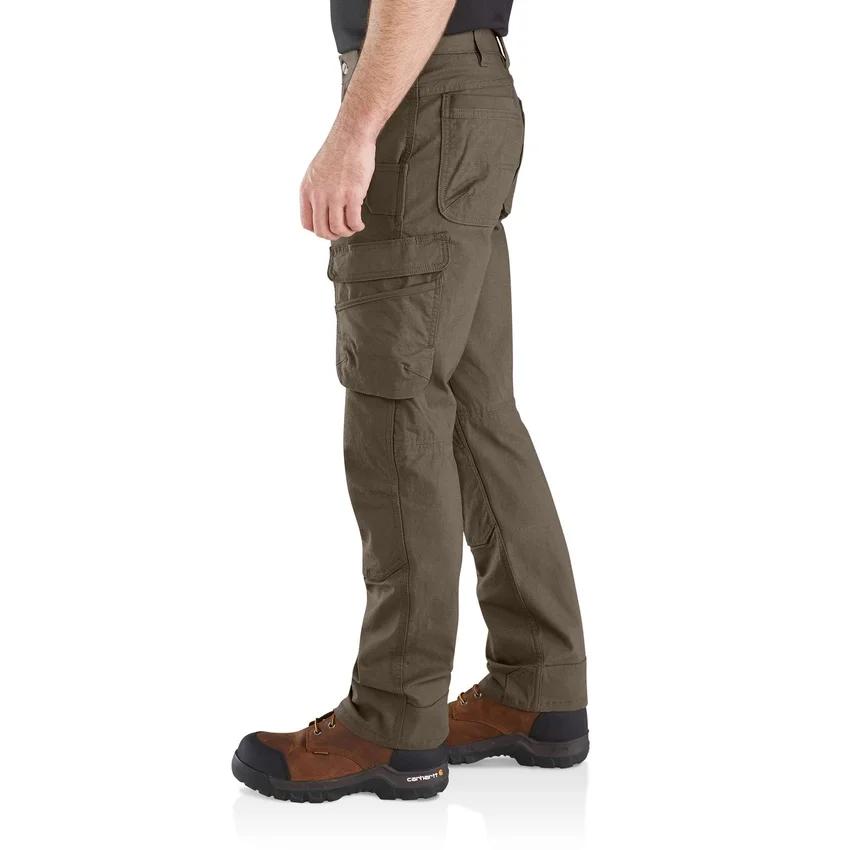 Pantalones cargo de corte recto holgado con doble refuerzo en las rodillas - Pantalones de trabajo